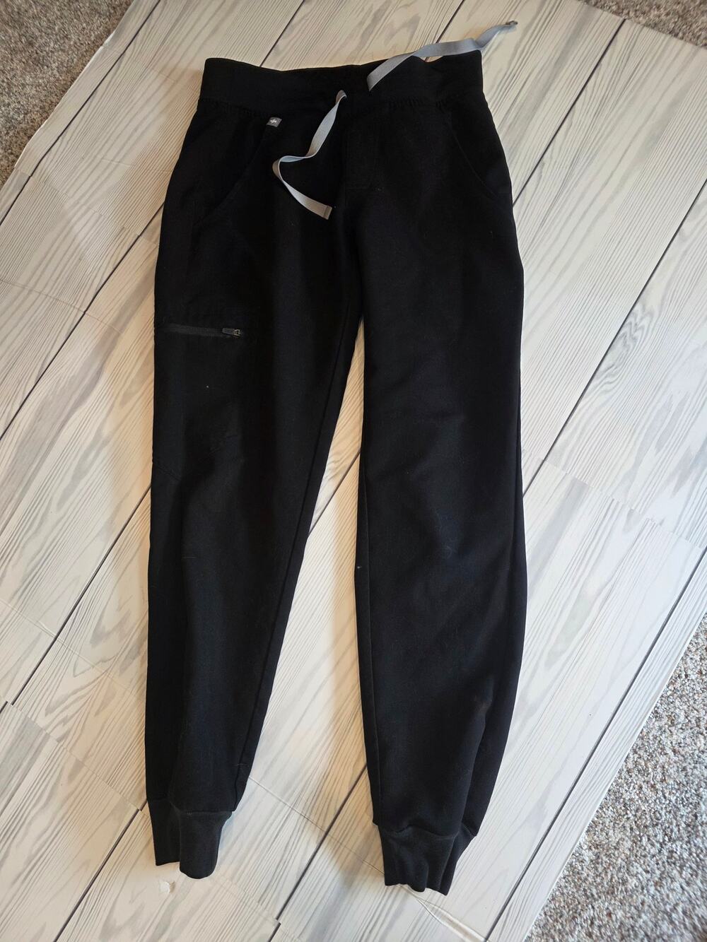 FIGS Scrub Zamora Joggers Black Size XXS